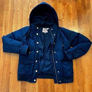 Juicy Couture Down Puffer Jacket - Navy Blue - Medium